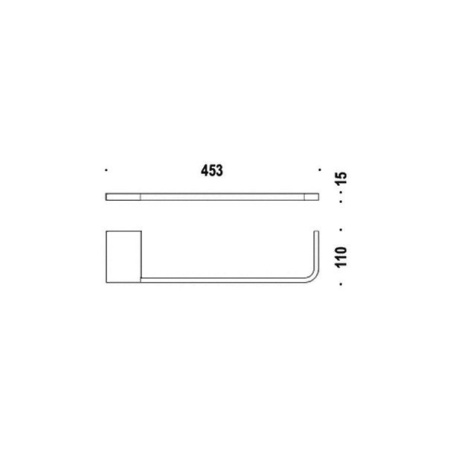 полотенцедержатель colombo design domino b3410 45,3 см, хром