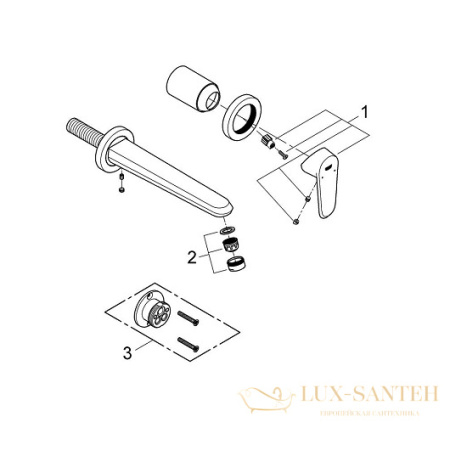 смеситель grohe eurodisc cosmopolitan 19974002 для раковины, хром