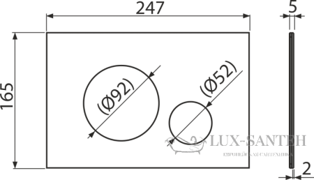 кнопка управления alcaplast flat металл–черный матовый turn-white