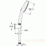 душевой набор grohe tempesta cube 110, 275882433, 3jet, черный матовый 