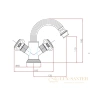 смеситель cezares olimp olimp-bs2-03/24-sw на биде с донным клапаном, золото 24 карата