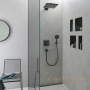 душевой держатель hansgrohe porter e 28387340, шлифованный черный хром