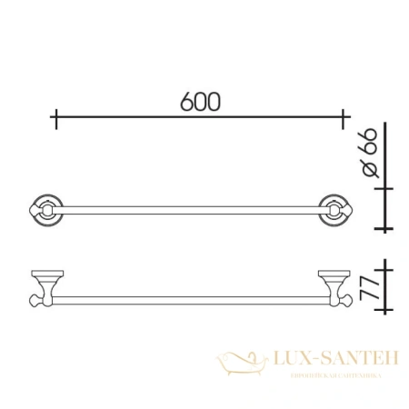 полотенцедержатель schein saine chrome 7053037 60 см, хром