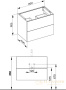 тумба под умывальник keuco plan, 32963110000, 800x605x490 мм, к/ф: антрацит глянцевый (лак матовый/стекло)