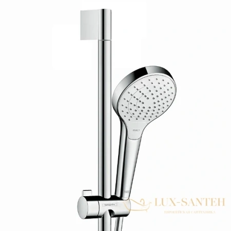 душевой набор hansgrohe croma select s 26566400, vario со штангой 65 см и мыльницей, белый/хром