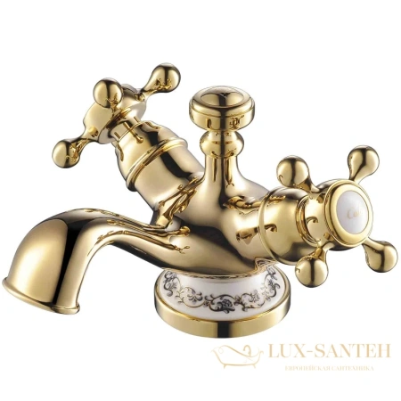 смеситель для раковины schein saine gold 8053003vf, золотой