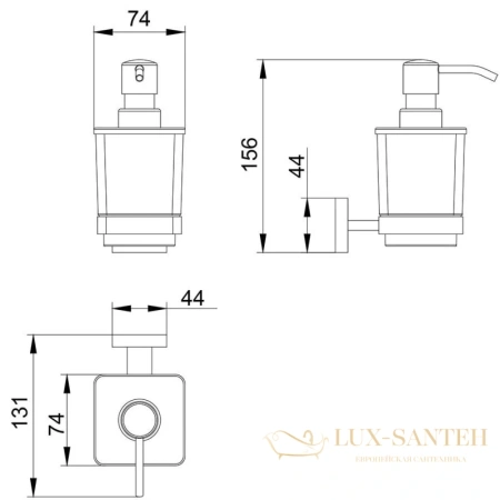 дозатор timo selene 10039/00, хром