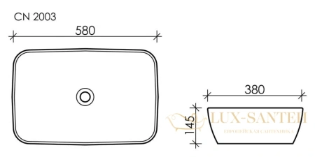 раковина ceramica nova form cn2003 58x38 см, белый