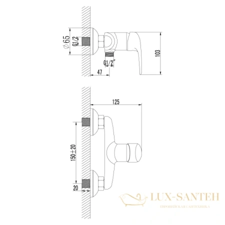 смеситель lemark pramen lm3303c для душа