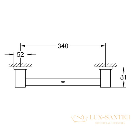 поручень grohe essentials cube 40514001, хром