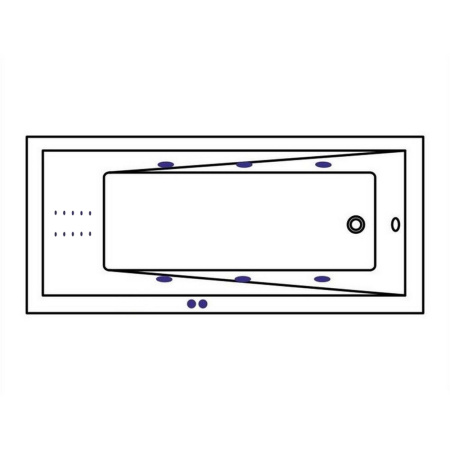 ванна whitecross wave 170x75 "line nano", 0101.170075.100.linenano.cr, белый