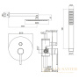 душевая система для душа gattoni circle one, 9090/pdco, со встроенным смесителем с gbox с ручной лейкой и верхним душем 250 мм, хром