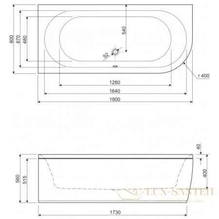 панель фронтальная cezares metauro corner metauro corner-180-scr-l 180 см l, белый