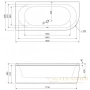 панель фронтальная cezares metauro corner metauro corner-180-scr-l 180 см l, белый