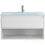 тумба belbagno kraft kraft-1000-1c-so-bo 100 см, bianco opaco