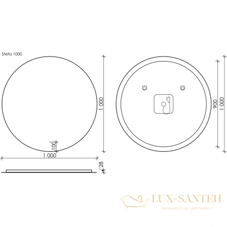 зеркало sancos sfera sf1000 100х100 см 