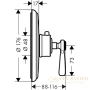 термостат встраиваемый axor montreux, 16824000, для душа, (внешняя часть), хром
