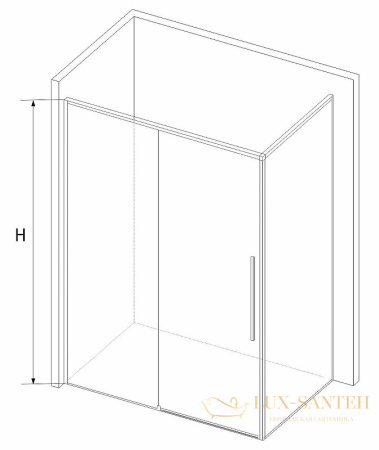 душевой уголок rgw stilvoll 323242158-011 sv-42-1 150x80, профиль хром, стекло прозрачное