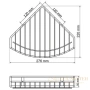 полка угловая wasserkraft ammer k-1511 22х22 см, никель