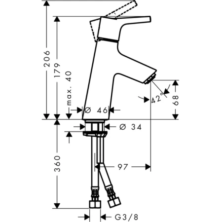 смеситель для раковины hansgrohe talis s 72014000