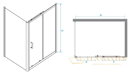 душевой уголок rgw passage 410874137-11 pa-74 130x70, профиль хром, стекло прозрачное