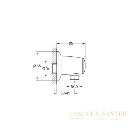 шланговое подсоединение grohe movario 28405000, хром