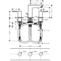 смеситель для раковины hansgrohe talis e 71733140, бронза