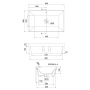 раковина встраиваемая сверху столешницы scarabeo teorema 2.0 5131, 600x360x170 без отверстия для смесителя,  переливом, белый глянцевый