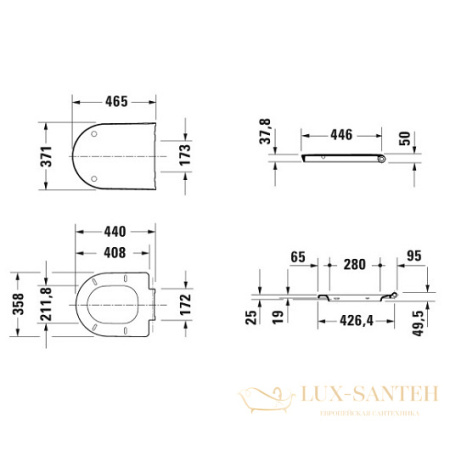 сиденье duravit white tulip 0027090000 для унитаза с крышкой softclose, белый