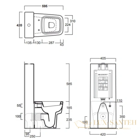 бачок для унитаза simas ct09bi, белый