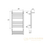 полотенцесушитель 400x600 электрический point аврора pn10146spe п7 с полкой левый/правый, хром