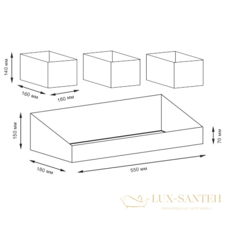 набор плетеных корзин wasserkraft rhin wb-440 set, светло-коричневый