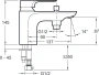 смеситель на борт ванны jacob delafon aleo+ e72321-cp