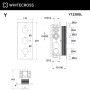 смеситель термостатический для душа скрытого монтажа whitecross y y1238gl, золото