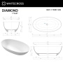 ванна whitecross diamond 170x87, 0201.170087.200, белый