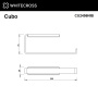 полотенцедержатель whitecross cubo cu2456nib, брашированный никель