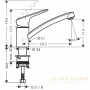 смеситель hansgrohe logis 71830000 для кухонной мойки