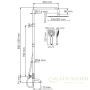 душевая система wasserkraft mindel a188.163.155.wm thermo 300 мм, белый матовый