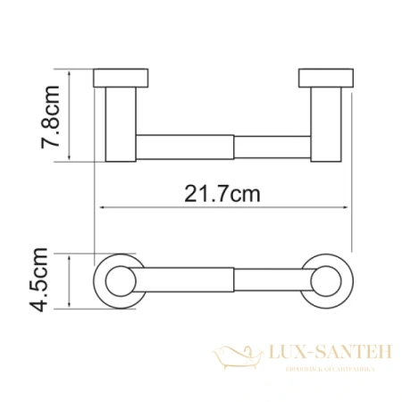 бумагодержатель wasserkraft donau k-9422, хром