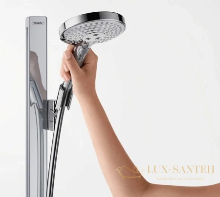 душевой набор hansgrohe raindance select s 27646000, 120 3jet со штангой 150 см и мыльницей, хром