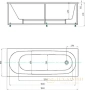 акриловая ванна aquatek оберон 180x80 obr180-0000003 с фронтальным экраном (слив слева)