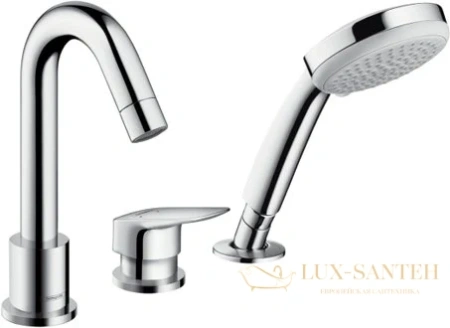 смеситель для ванны hansgrohe logis 71313000, хром