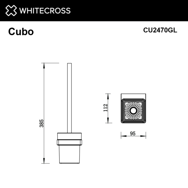 ершик подвесной whitecross cubo cu2470gl, золото