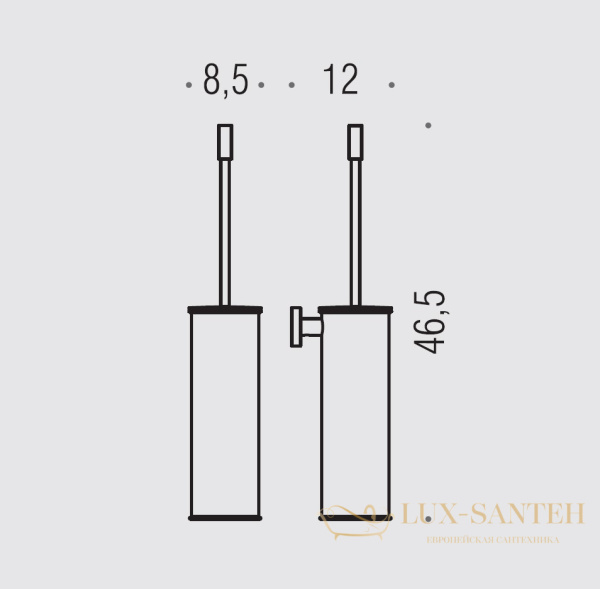 ерш colombo design plus w4962.nm настенный, черный матовый