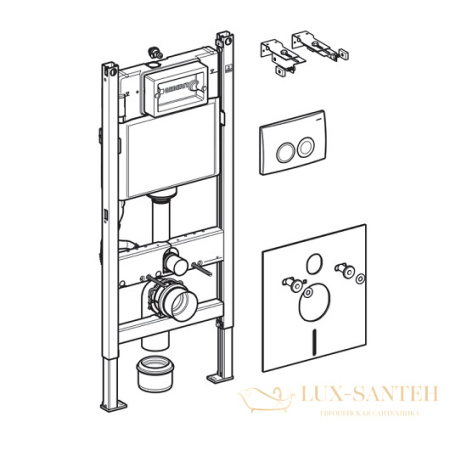 комплект унитаз с инсталляцией geberit duofix up100 458.121.se.1