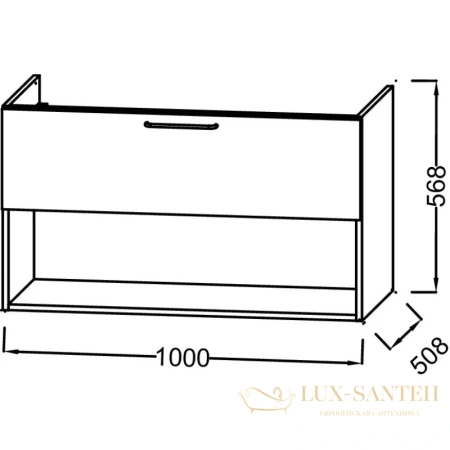 тумба jacob delafon odeon rive gauche eb2554-r5-n18 100 см, белый