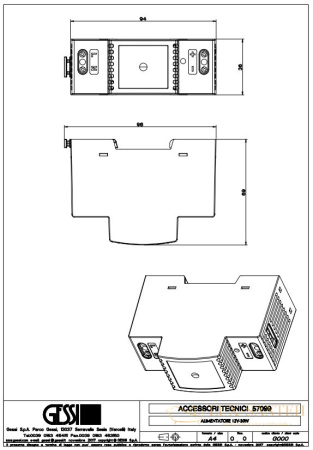 блок питания gessi 57099 238, хром