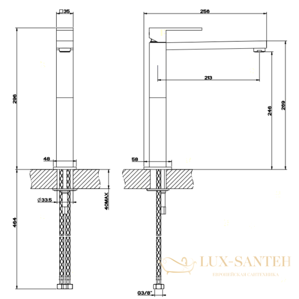 смеситель для раковины gessi rettangolo 11924.031, хром