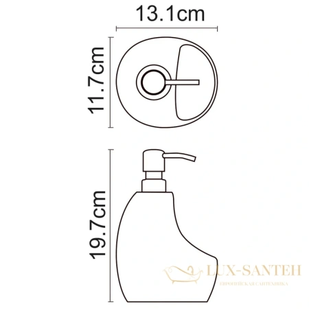 дозатор wasserkraft k-8099black 400 мл, черный матовый