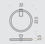 полотенцедержатель кольцо colombo design luna b0111, хром